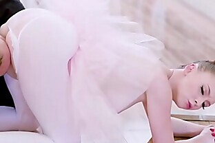 Redhead ballerina rammed hard by coach