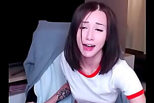 girl touches her breast
