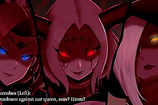 Succubus Covenant Generation one [Hentai game PornPlay]  naughty brunette with gigantic tits and pink eyes