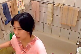 Nurse Flashing at bathroom