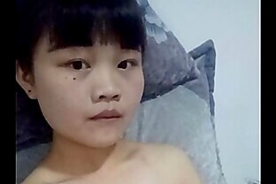 Chinese Freckles Footjob at Dorm