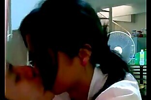 Korean Long hair doing Oral