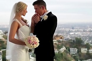 Beautiful bride pussyfucked before creampie