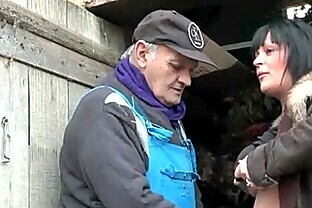French papy doing a busty milf with a young friend