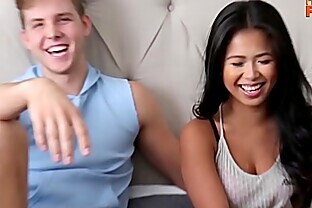 Asian Broad with INCREDIBLE body fucks Surfer Dude.