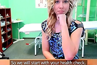 Fake Hospital Doctor offers blonde a discount on new tits in exchange for a good
