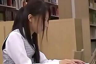 japanese student forced orgasm and sex in library