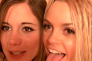 Little Caprice and Sabrina Blond kissing and finger fucking in sauna