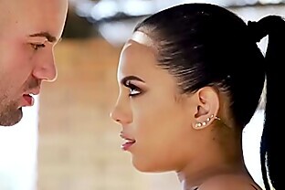 Huge tits latina fucked on the Terrace