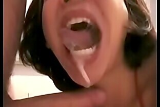 Asian girl gives a nice blowjob