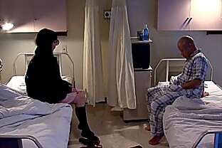 Asian patient fucking his visitor with a sex toy