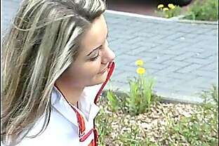 Pick up german Blonde for her first anal