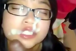 Chinese slut learns how to suck bbc