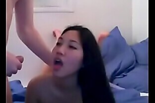 [] Hot Amateur Asian Girl and White Boyfriend Fuck on Cam
