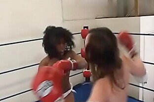 Boxing Bitches Topless Black vs White