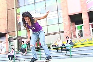punk skateboarder latina named Diana Delgado getting her tight pussy fucked hard 4 min